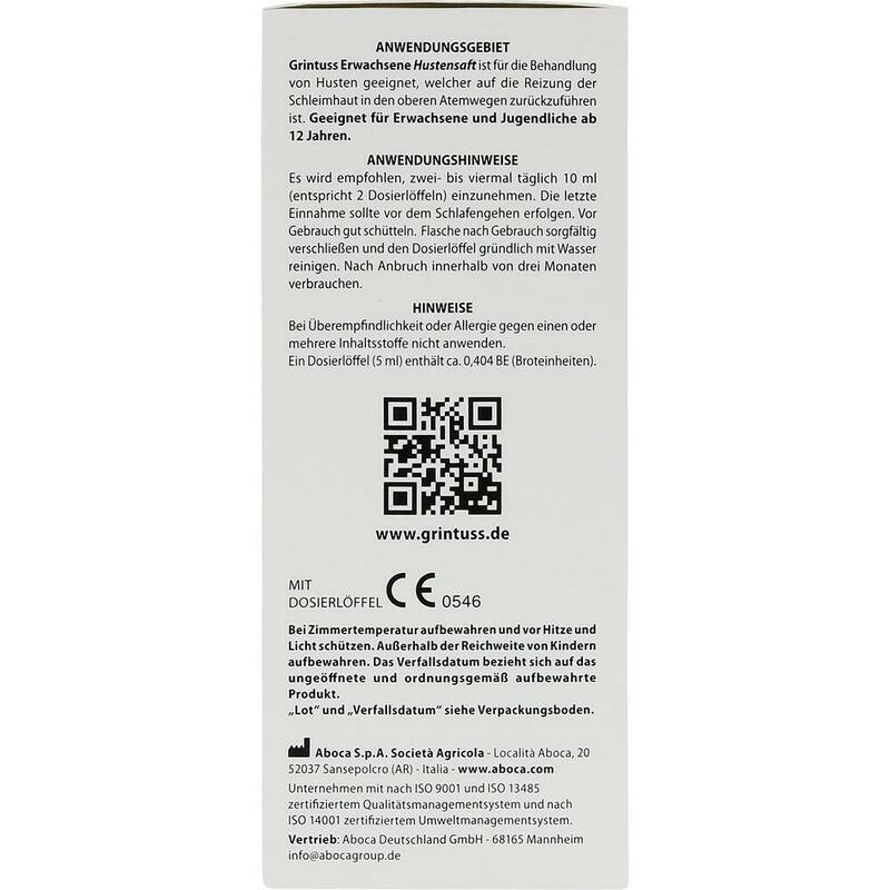 GRINTUSS Erwachsene mit Poliresin Hustensaft