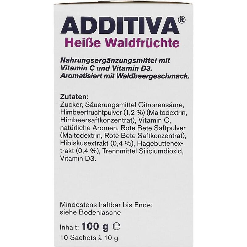 ADDITIVA heiße Waldfrüchte Pulver Sachets