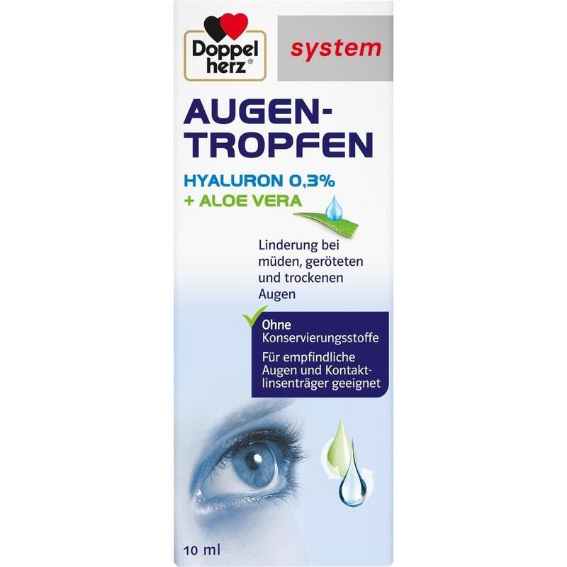 DOPPELHERZ Augen-Tropfen Hyaluron 0,3% system