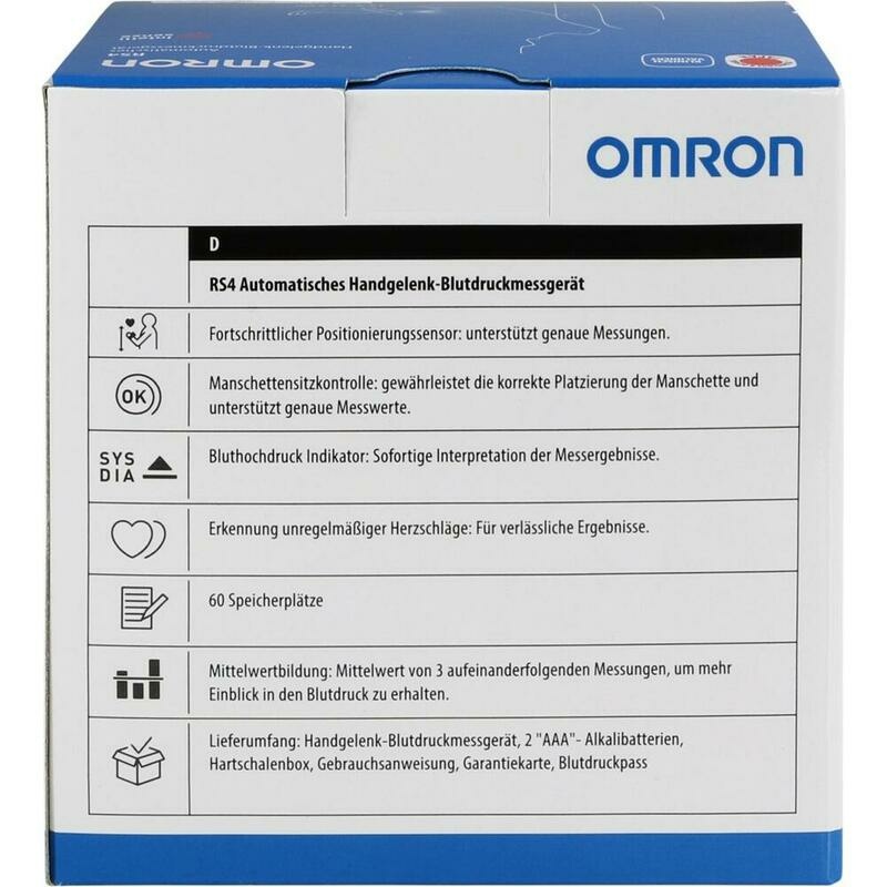 OMRON RS4 Handgelenk Blutdruckmessgerät HEM-6181-D