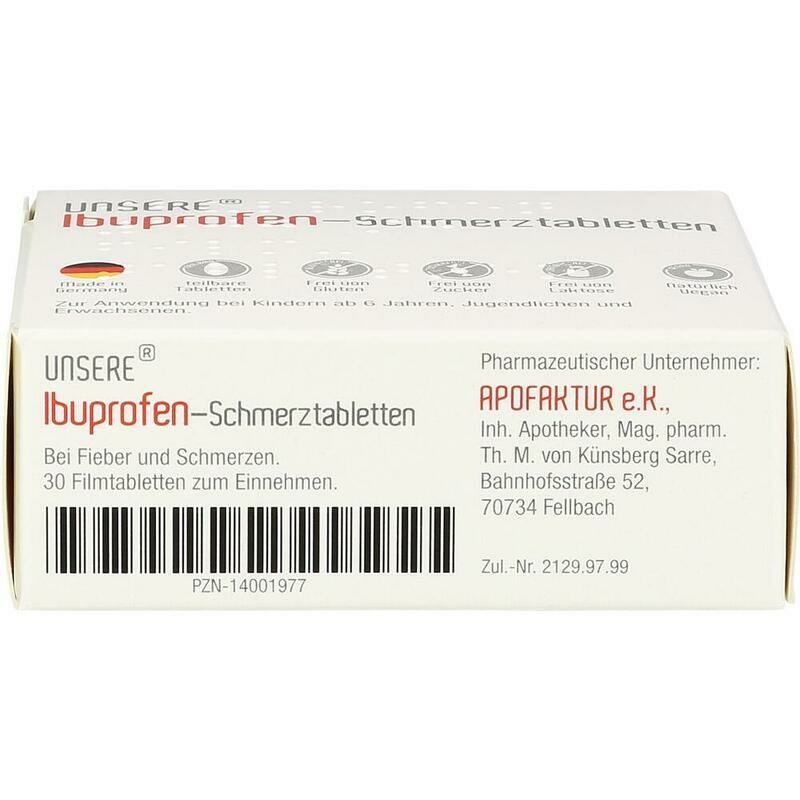 UNSERE Ibuprofen-Schmerztabletten