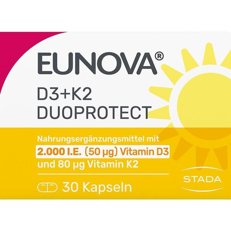 EUNOVA DuoProtect D3+K2 2000 I.E./80 μg Kapseln