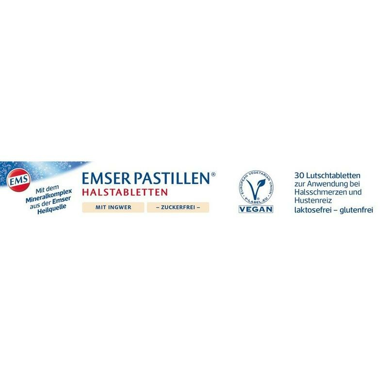 EMSER Pastillen Halstabletten m.Ingwer zuckerfrei