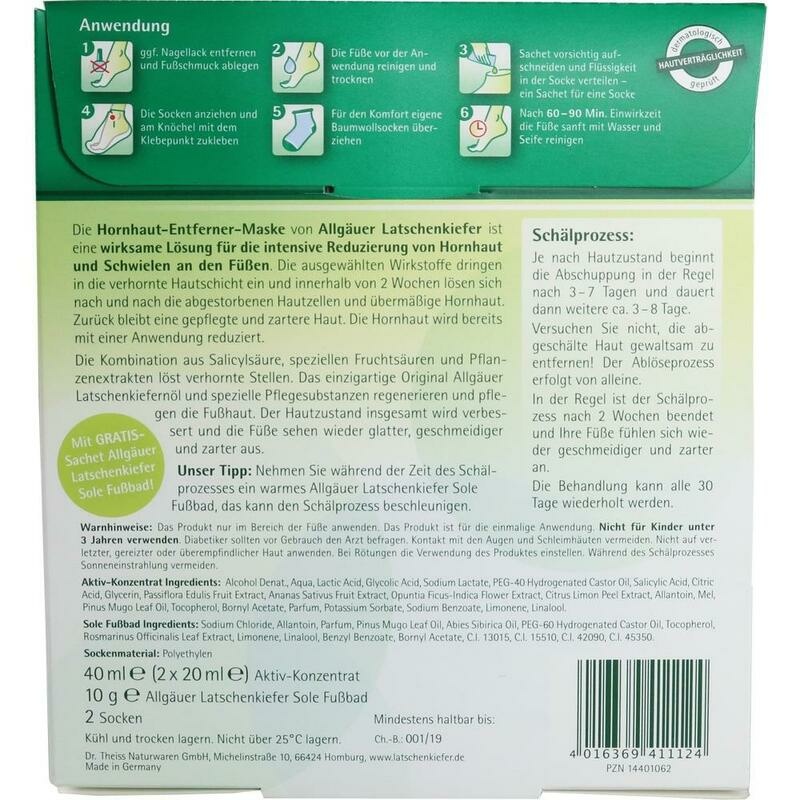 ALLGÄUER LATSCHENK. Hornhaut Entferner Maske