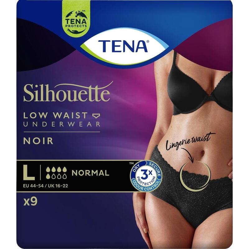 TENA SILHOUETTE normal L noir Inkontinenz Pants
