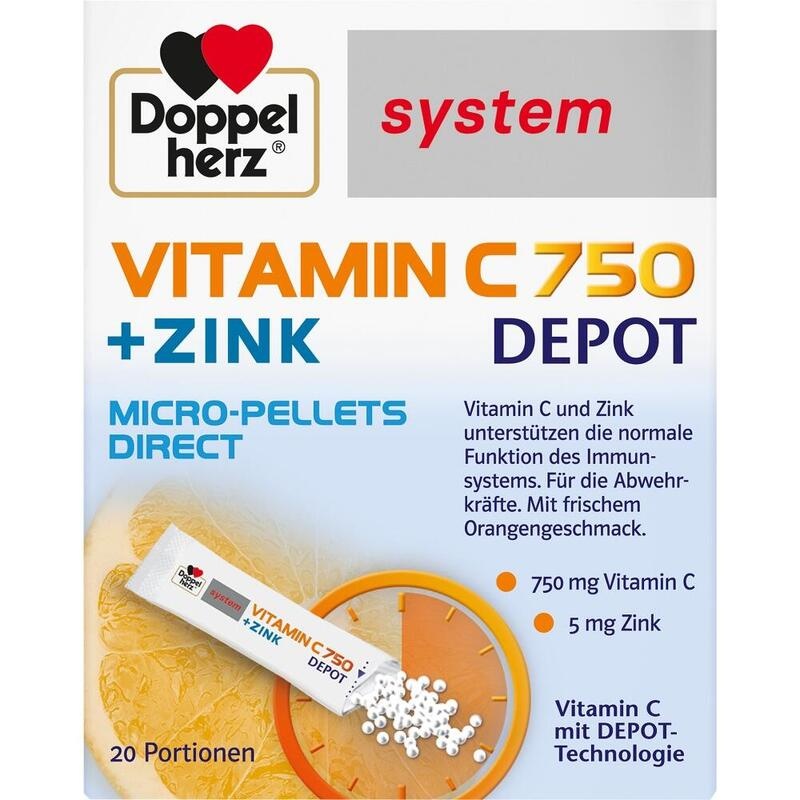 DOPPELHERZ Vitamin C 750 Depot system Pellets
