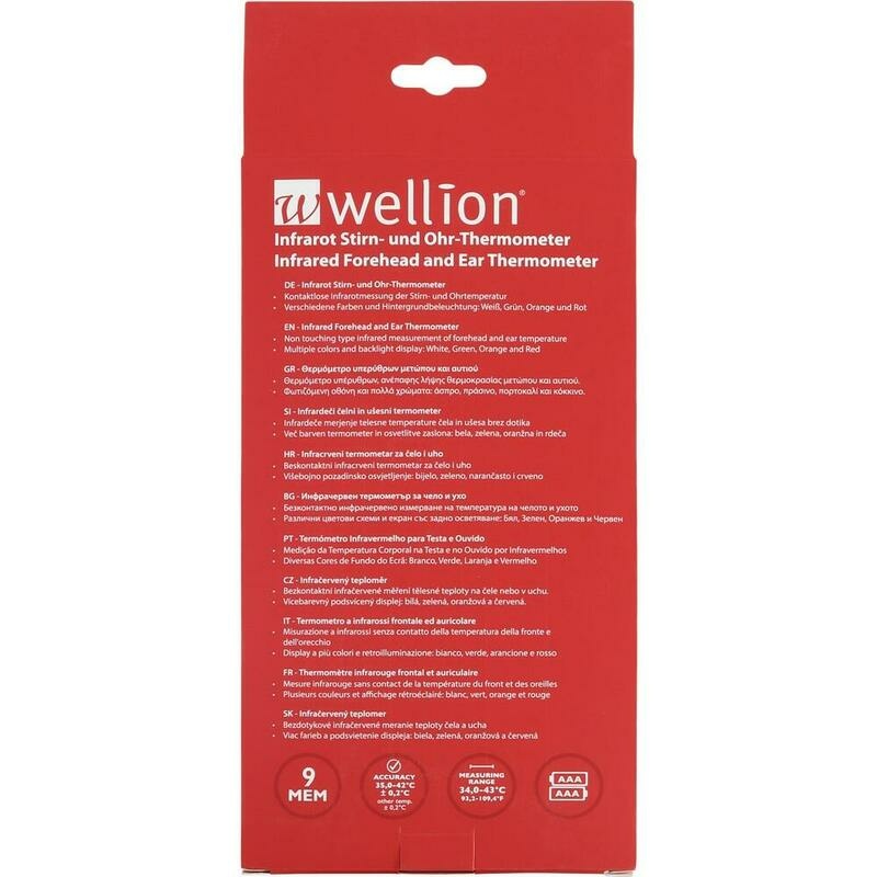 WELLION Infrarot Stirn- und Ohrthermometer