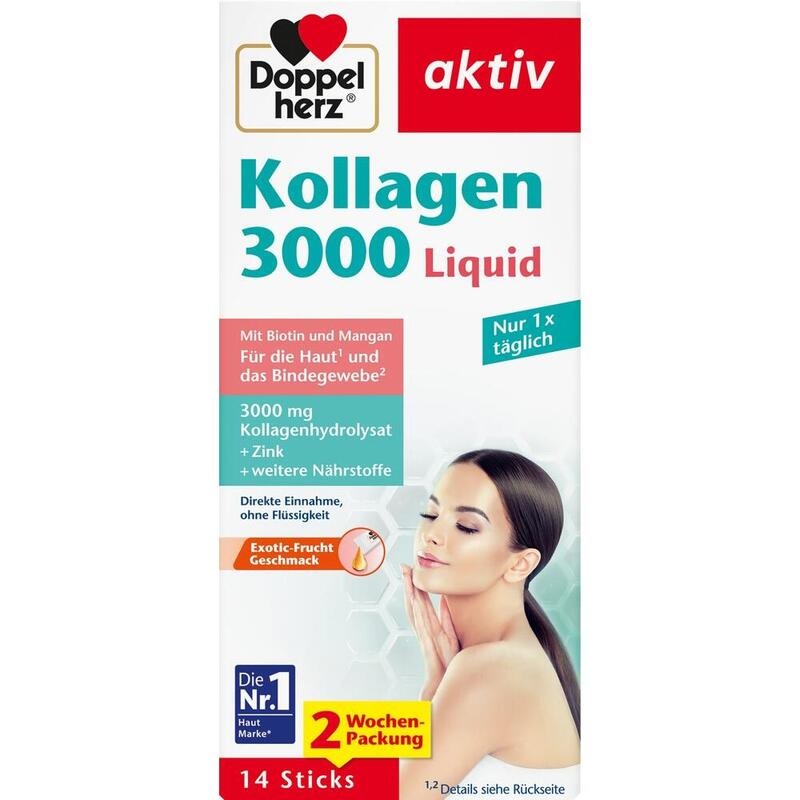 DOPPELHERZ Kollagen 3000 Liquid Sticks