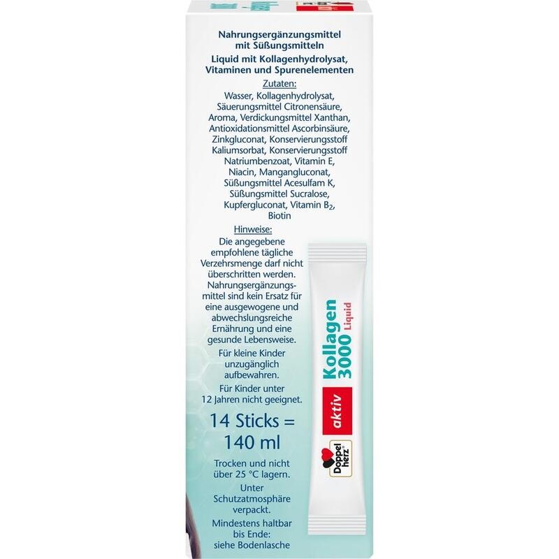 DOPPELHERZ Kollagen 3000 Liquid Sticks