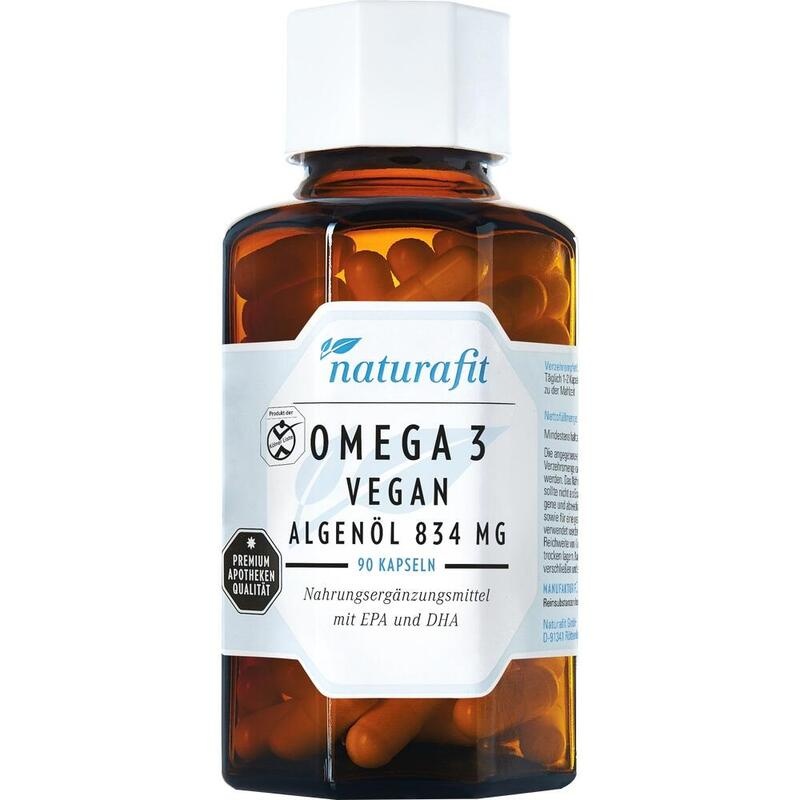 NATURAFIT Omega-3 vegan Algenöl 834 mg Kapseln