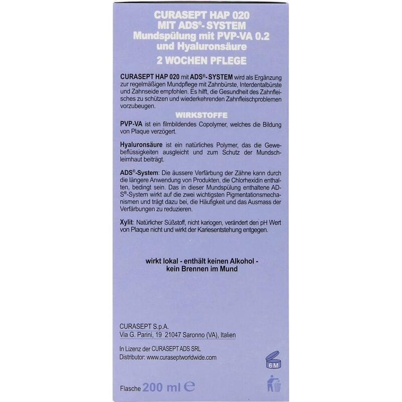 CURASEPT HAP020 PVP-VA 0,20+Hyaluron Mundspülung