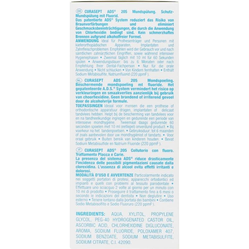 CURASEPT 0,05% Chlorhexidin ADS 205 Mundspülung