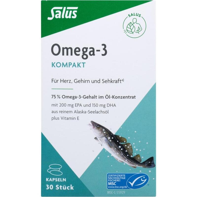OMEGA-3 KOMPAKT aus reinem Alaska-Seelachsöl Salus