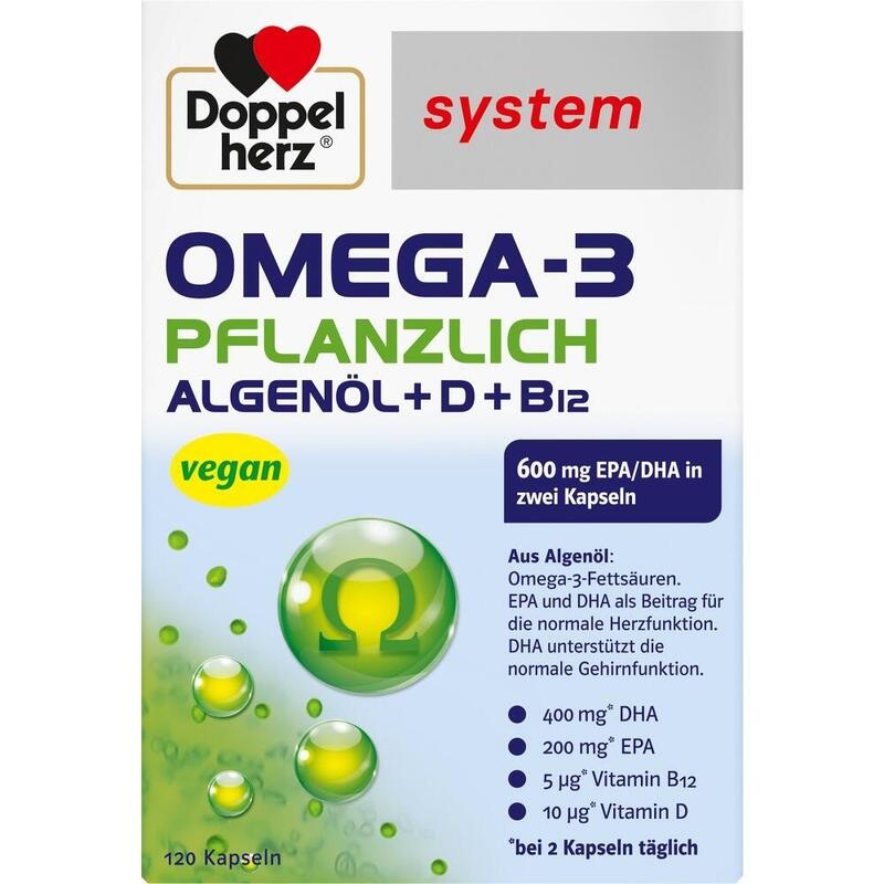 DOPPELHERZ Omega-3 pflanzlich system Kapseln