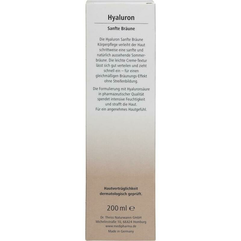 HYALURON SANFTE Bräune Körperpflege Creme