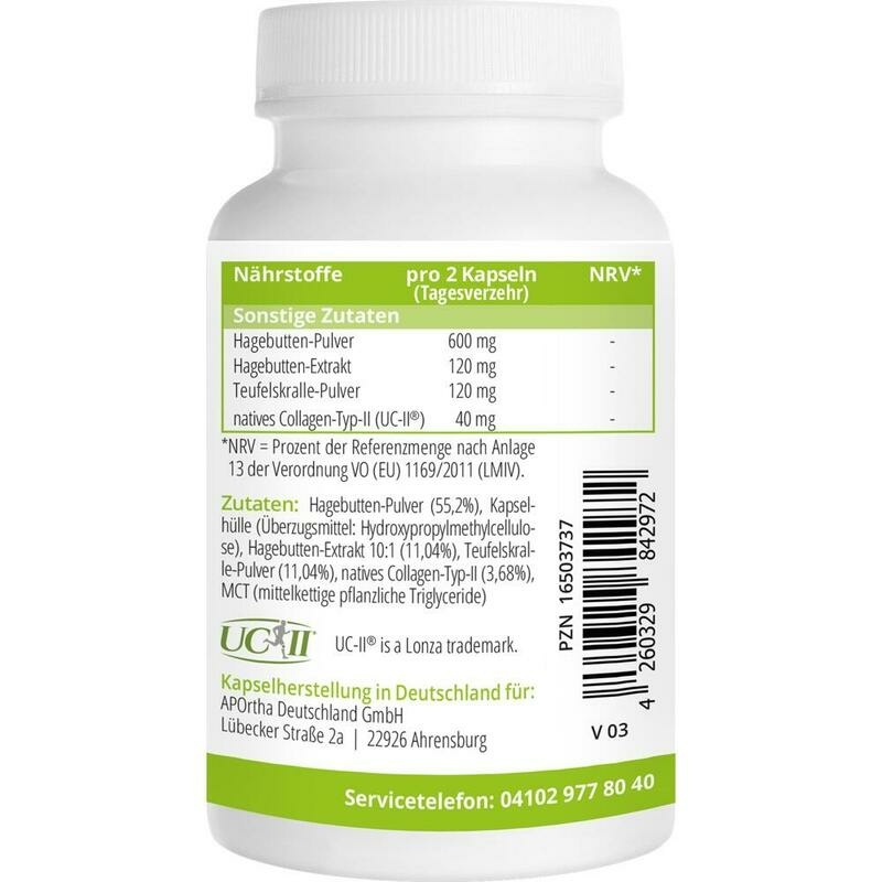 COLLAGEN TYP-II nativ UC-II Hagebutte+Teufelskral.