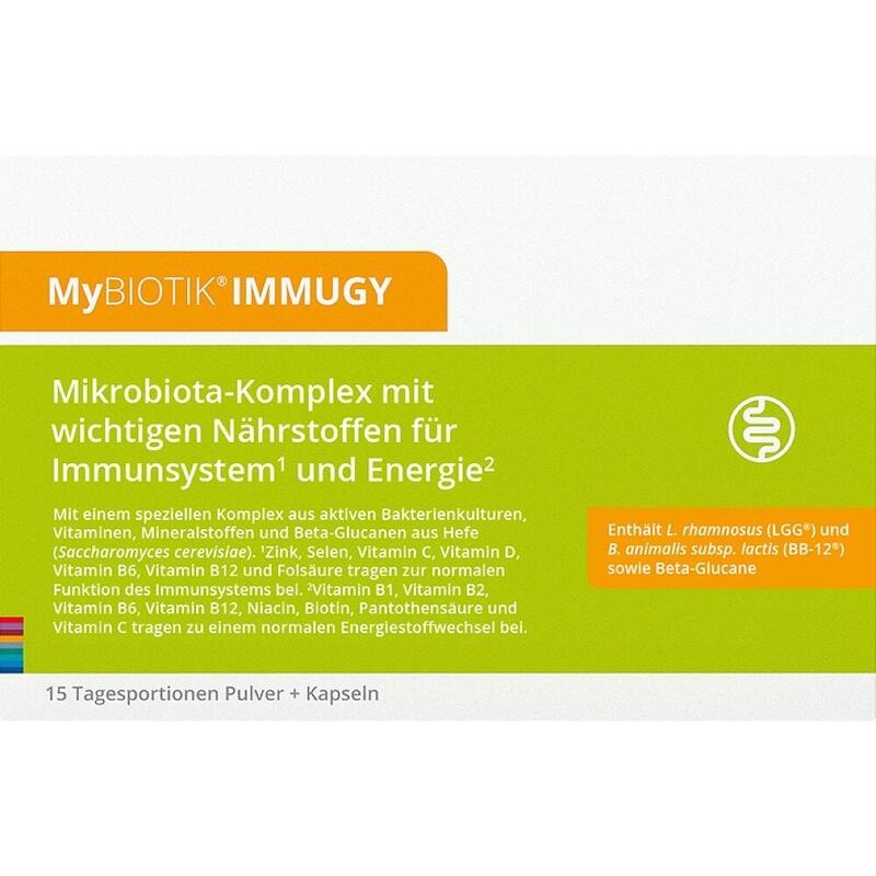MYBIOTIK IMMUGY Kombipackung 15x2 g+30 Kapseln