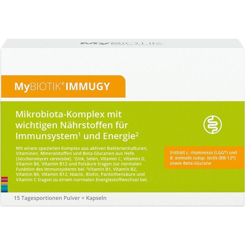 MYBIOTIK IMMUGY Kombipackung 15x2 g+30 Kapseln
