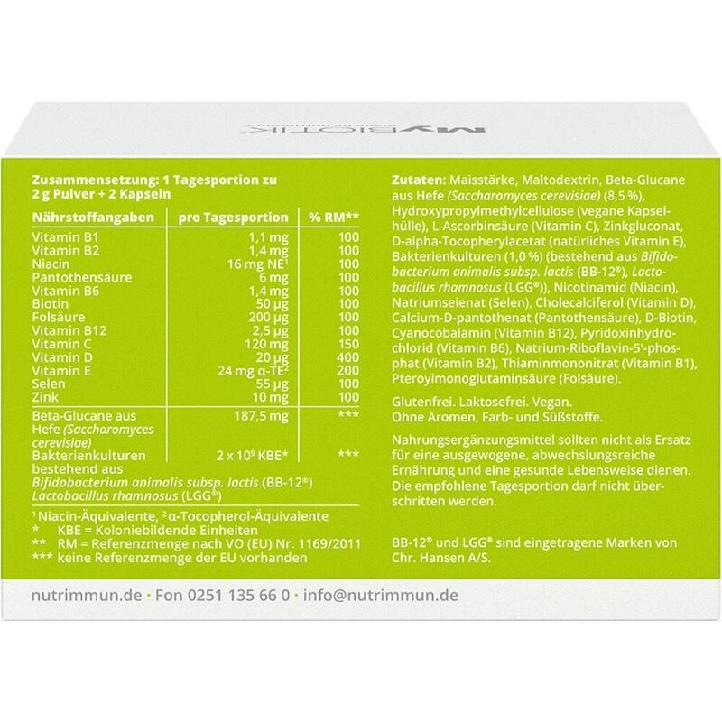 MYBIOTIK IMMUGY Kombipackung 30x2 g+60 Kapseln
