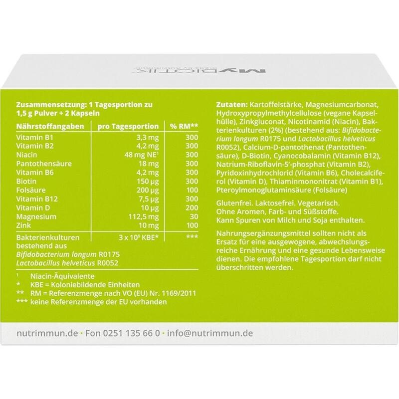 MYBIOTIK LIFE+ Kombipackung 30x1,5 g Plv.+60 Kaps.