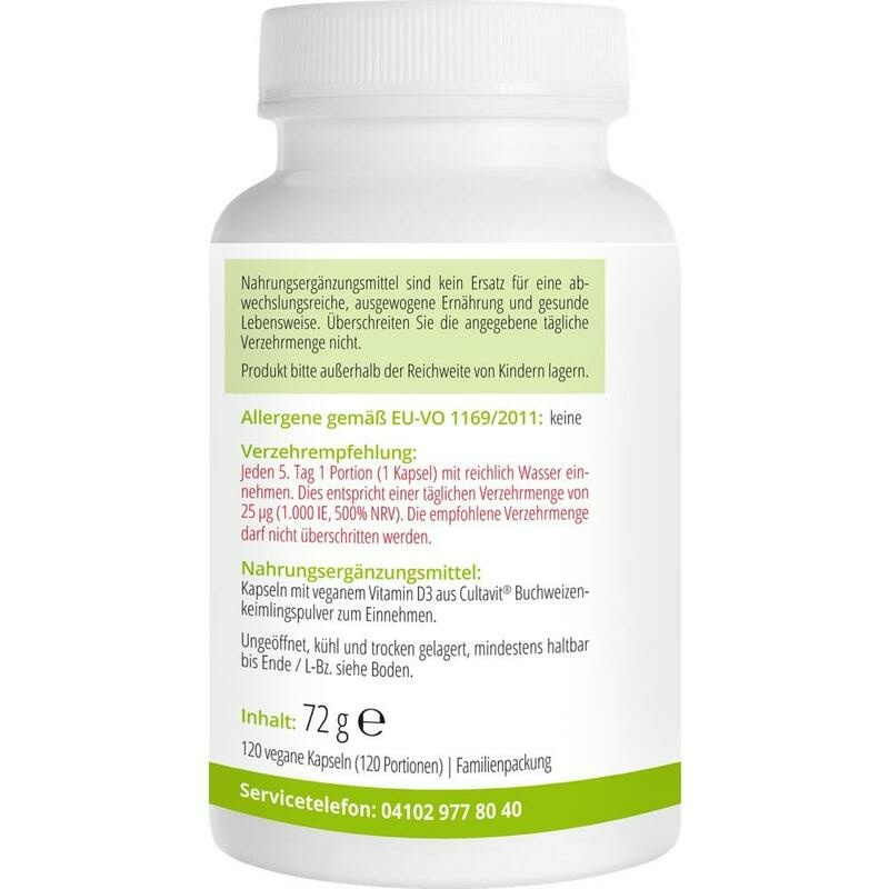 VITAMIN D3 5.000 I.E. vegan Kapseln