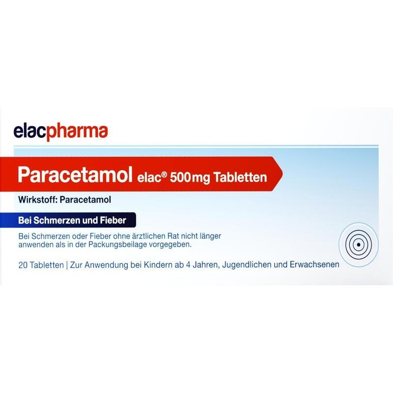 PARACETAMOL elac 500 mg Tabletten