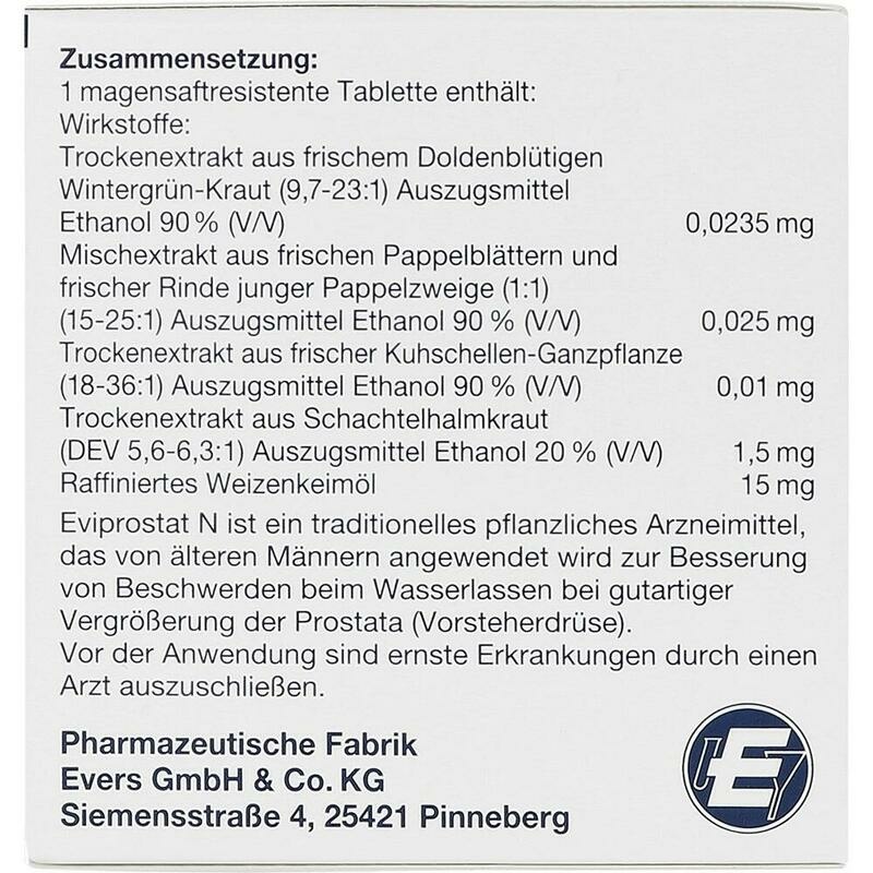 EVIPROSTAT N magensaftresistente Tabletten