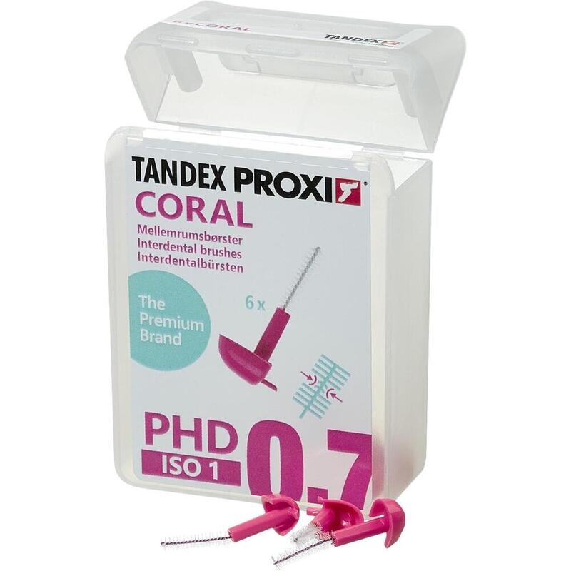 TANDEX PROXI Interdentalbürste PHD 0.7/ISO 1 coral