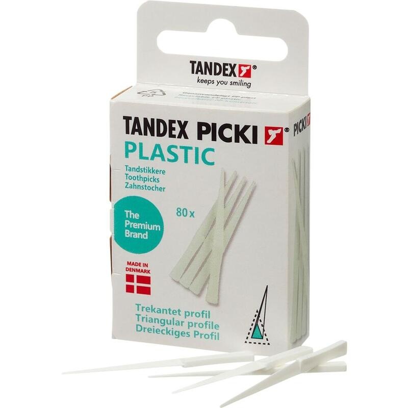 TANDEX PICKI Zahnstocher Plastik weiss dreieckig