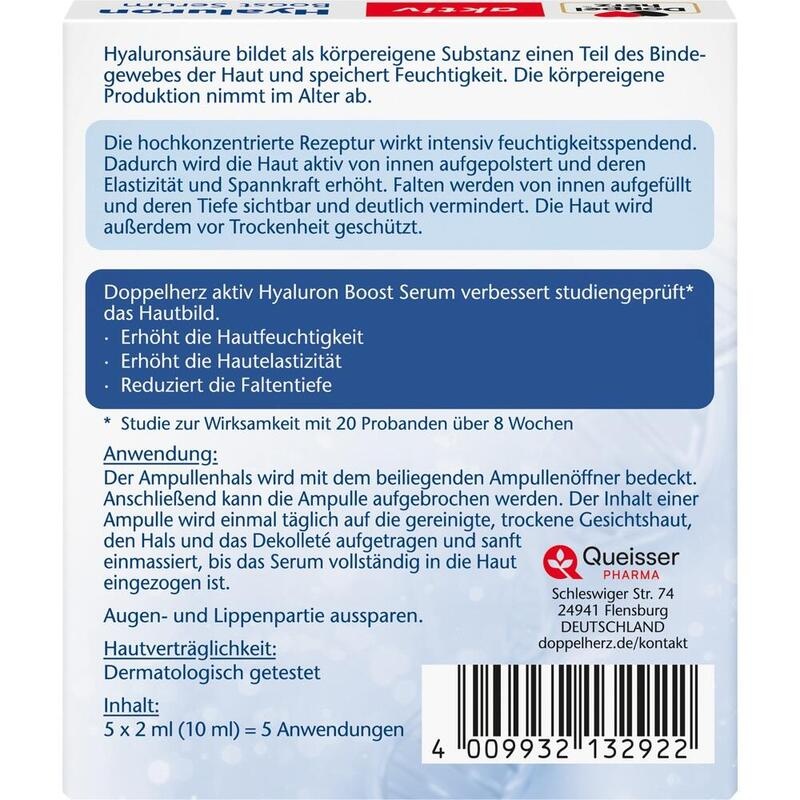 DOPPELHERZ Hyaluron Boost Serum Ampullen