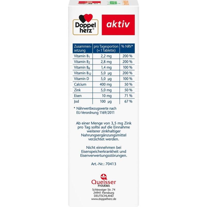 DOPPELHERZ Vegetarier Vitamine+Mineralstoffe aktiv