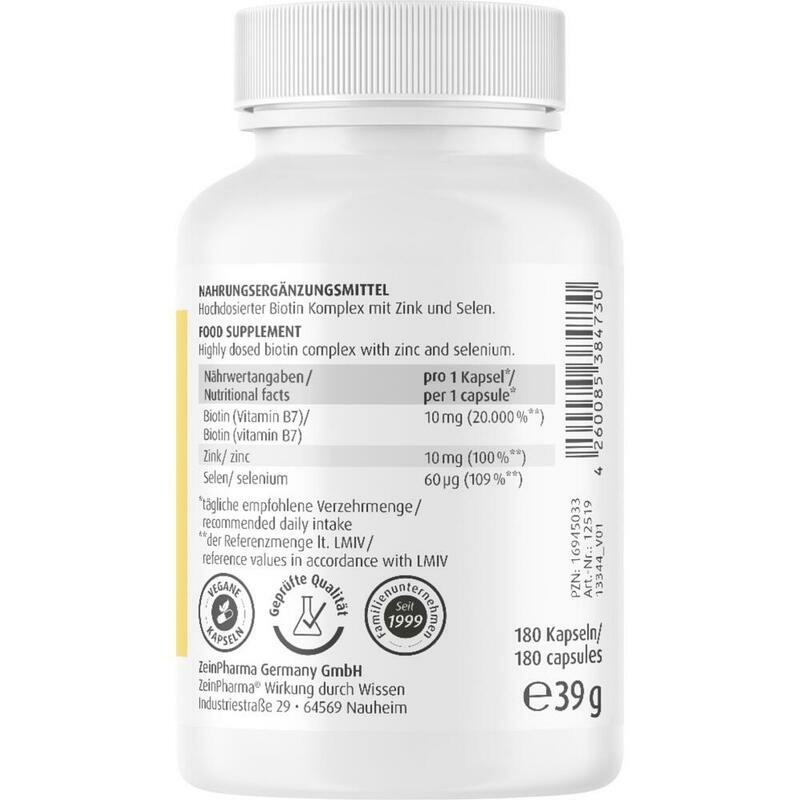 BIOTIN KOMPLEX 10 mg+Zink+Selen hochdosiert Kaps.