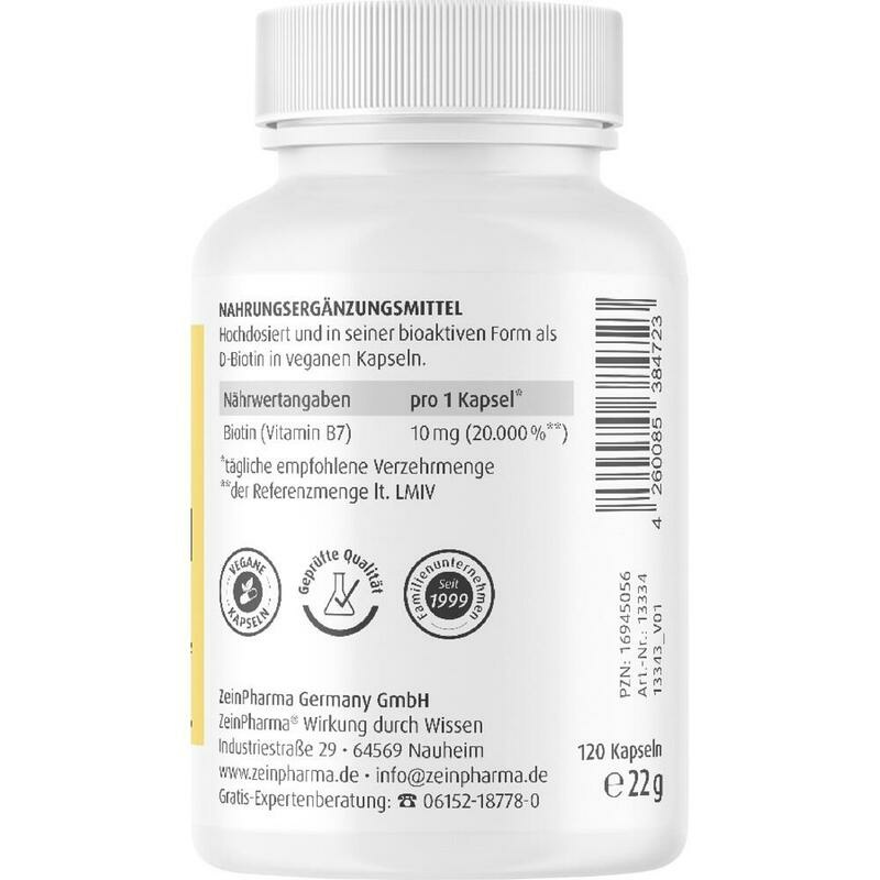 BIOTIN 10 mg Kapseln hochdosiert
