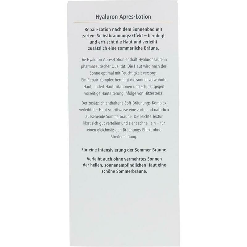 HYALURON SONNENPFLEGE Apres Lotion sanfte Bräune