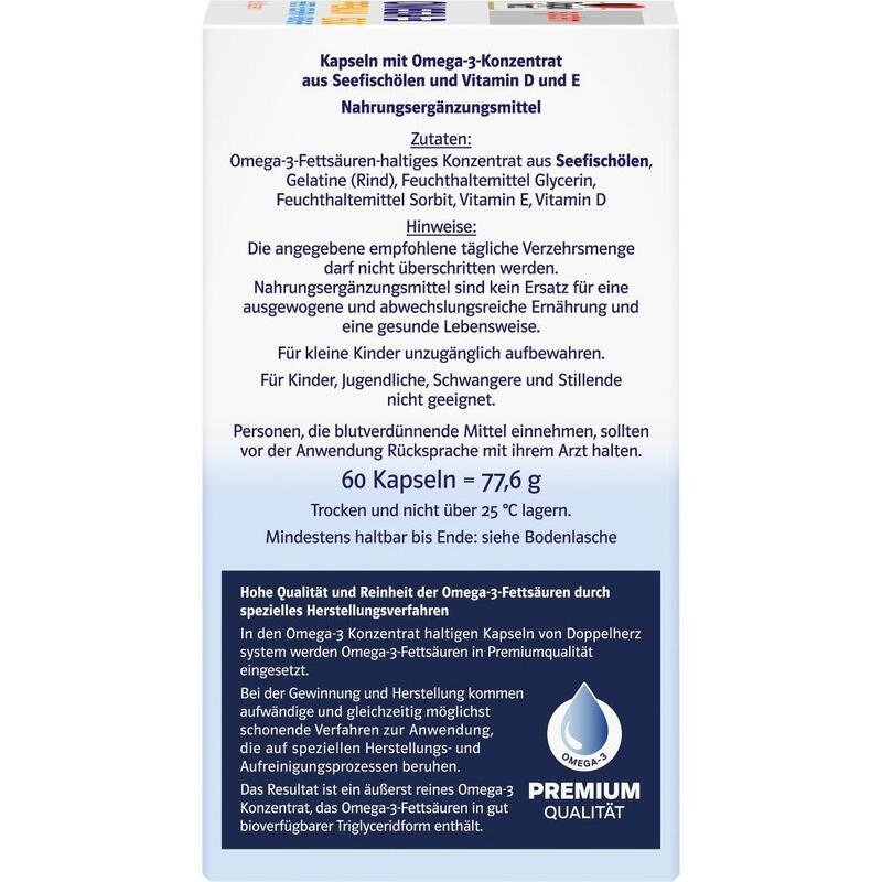 DOPPELHERZ Omega-3 Premium 1500 system Kapseln
