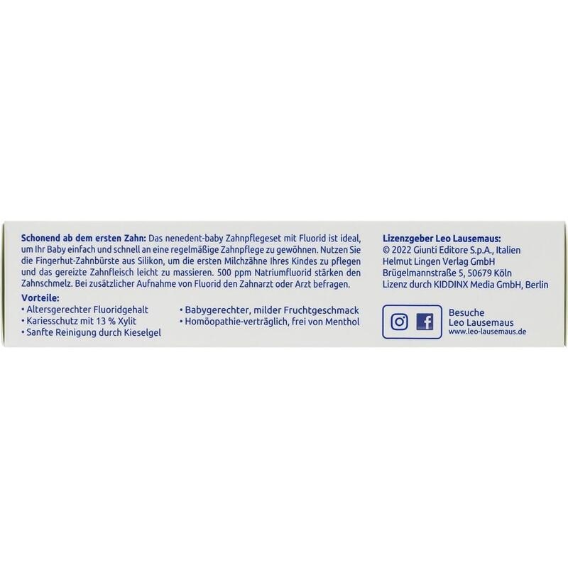 NENEDENT-baby Zahncreme mit Fluorid Zahnpflegeset