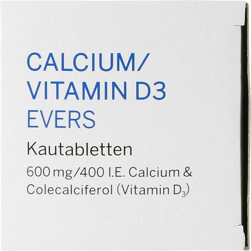 CALCIUM/VITAMIN D3 Evers 600 mg/400 I.E Kautabl.