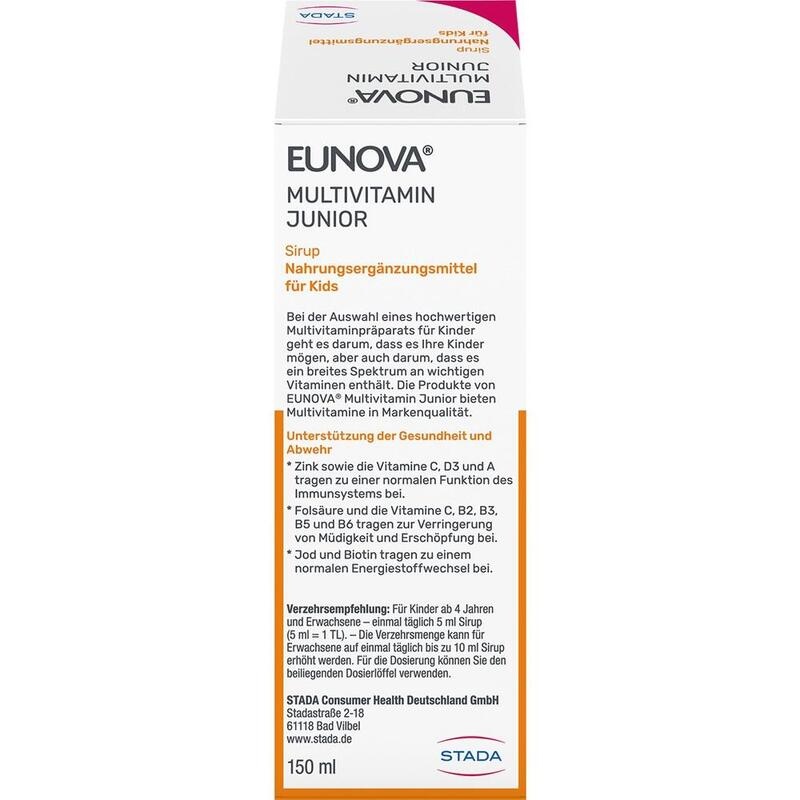 EUNOVA Junior Sirup m.Orangengeschmack