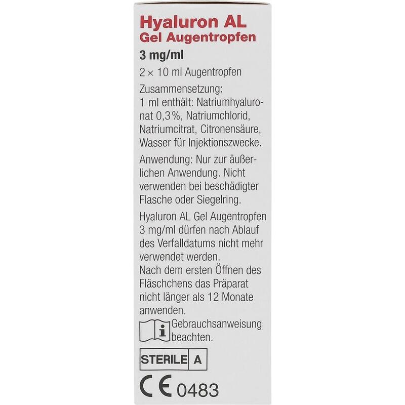 HYALURON AL Gel Augentropfen 3 mg/ml