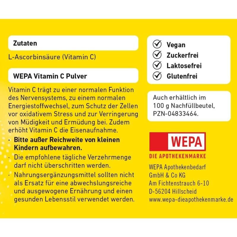 WEPA Vitamin C Pulver Dose