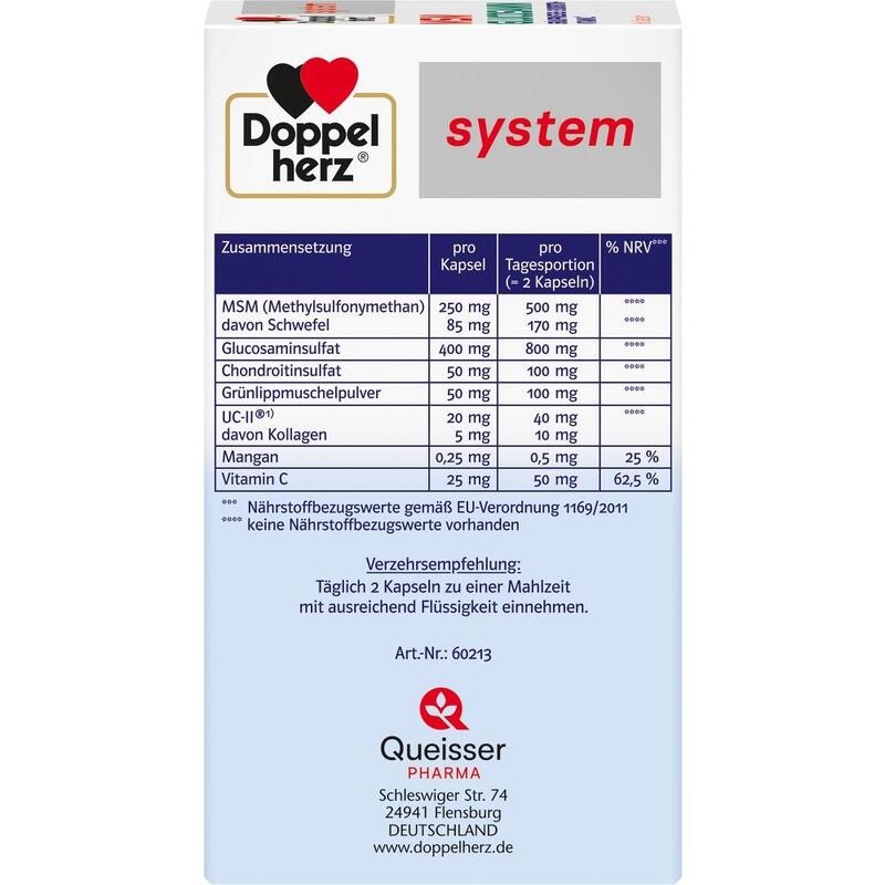 DOPPELHERZ MSM Glucosamin system Kapseln
