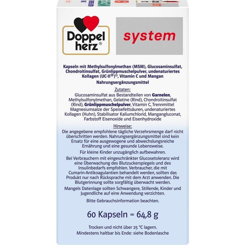 DOPPELHERZ MSM Glucosamin system Kapseln