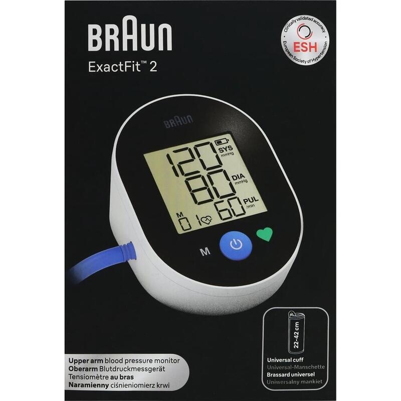 BRAUN BLUTDRUCKMESSGERÄT ExactFit2 O.Arm BUA4050EU