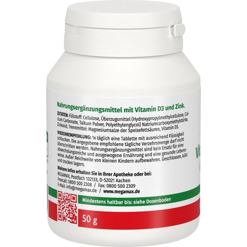 VITAMIN D3 1.000 I.E.+Zink 10 mg Tabletten