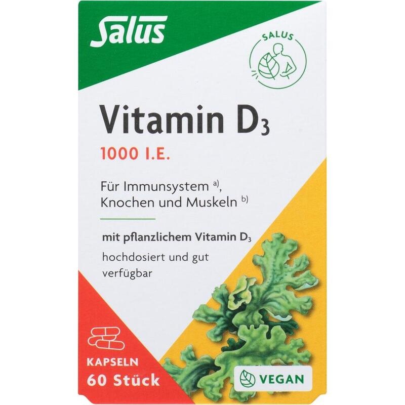 VITAMIN D3 1000 I.E. vegan Kapseln Salus
