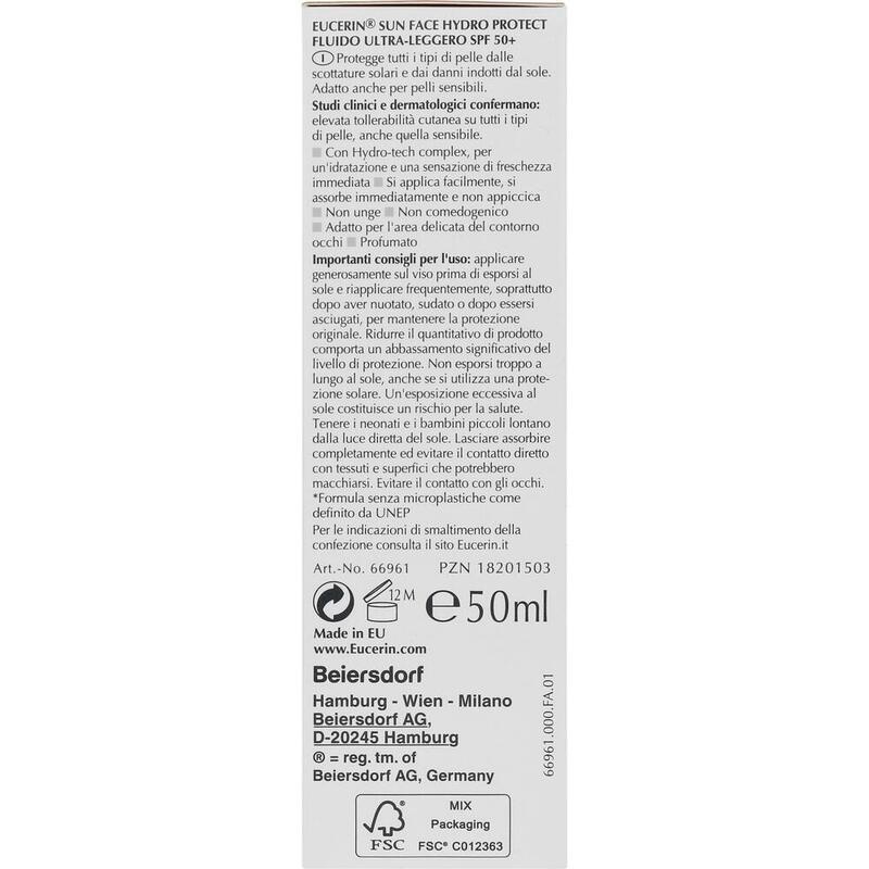 EUCERIN Sun Fluid Hydro Protect Face LSF 50+