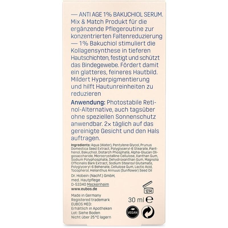 EUBOS ANTI-AGE 1% Bakuchiol Serum Konzentrat