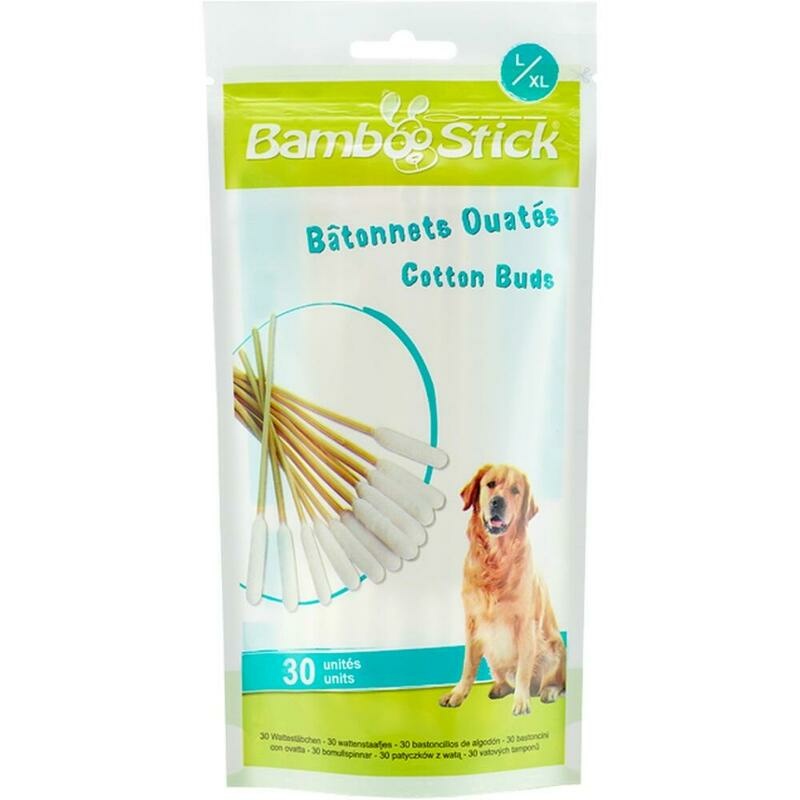 BAMBOOSTICK L/XL Watte-Ohrreiniger f.Hunde