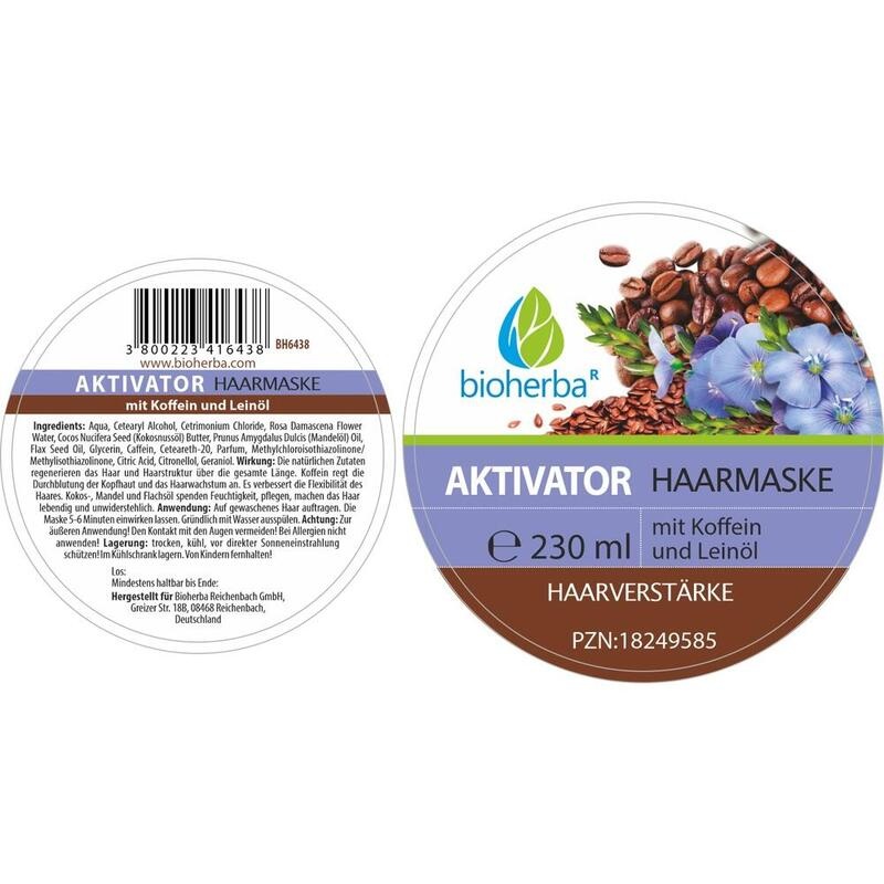 HAARMASKE Aktivator mit Koffein und Leinöl
