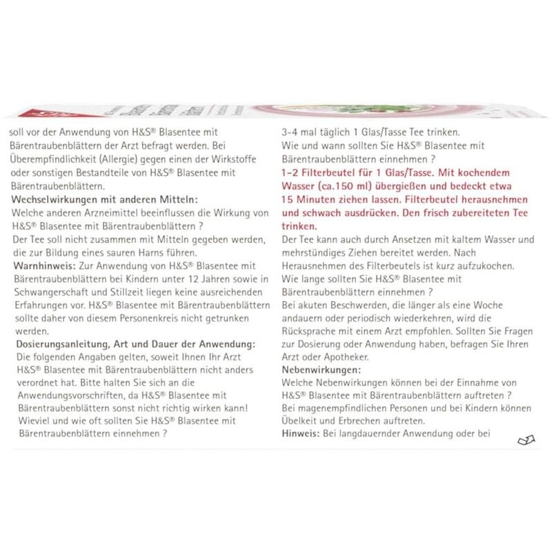 H&S Blasentee mit Bärentraubenblätter Filterbeutel